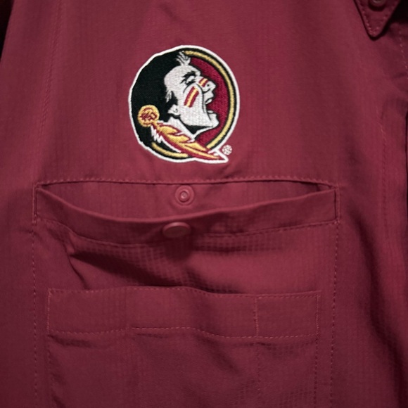 Columbia PFG, men’s Florida State University garnet fishing shirt size XXL - Picture 10 of 13